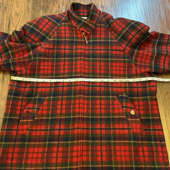 Vintage Pendleton Red Plaid Wool Full Zip Jacket - Picture 7 of 10